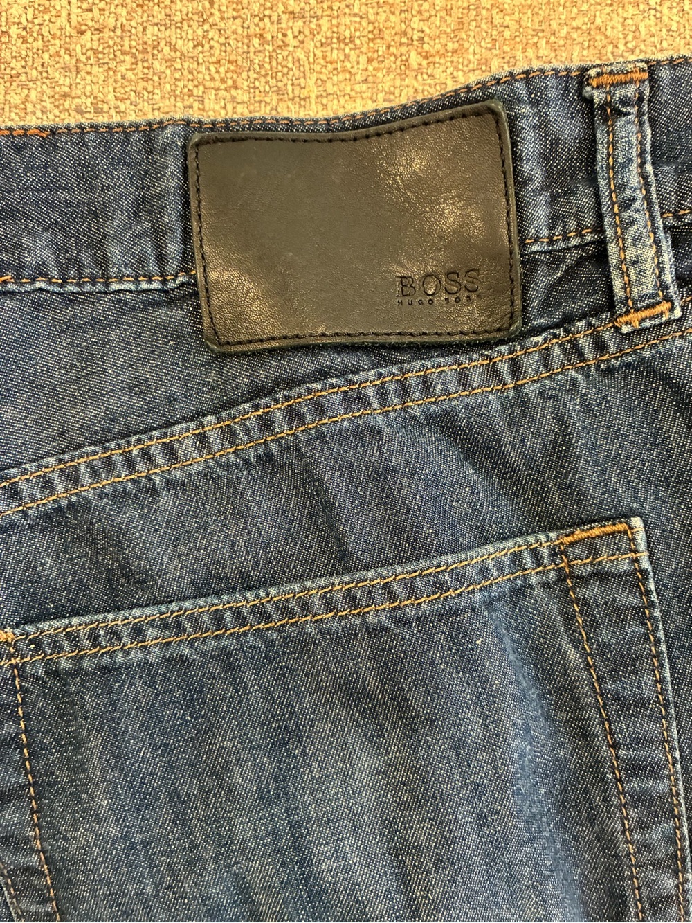 JACKSON Slim Dark Blue Denim Jeans with Contrast Stitching